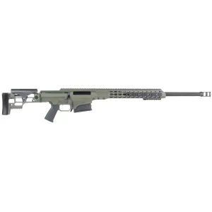 Barrett MRAD Rifle System 14382, .338 Lapua, 26 in Fluted Match Grade Barrel, Bolt-Action, Folding Stock, Adj Match Trigger, OD Green Cerakote Finish, 10 Rds