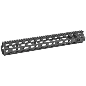 Fortis Manufacturing, Inc. REV II Free Float Rail System, Handguard, 13.8 in, Continuous Picatinny Top Rail, M-LOK at 3/6/9 O'clock, Does Not Include Barrel Nut, Anodized Black Finish REV-II-14-MLOK