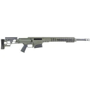 Barrett MRAD Rifle System 15471, 7mm Rem Mag, 24 in Fluted Match Grade Barrel, Bolt-Action, Folding Stock, Adj Match Trigger, OD Green Cerakote Cerakote Finish, 10 Rds