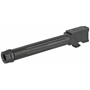 Agency Arms Mid Line Barrel, 9MM, Black Nitride Finish, Threaded And Fluted, Fits Glock 17 Gen 5 MLG17G5T-FDLC