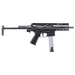 B&T SPC PDW, Semi-auto, Short Barrel Rifle, 9MM, 4.5 in Tri-Lug Barrel, Matte Finish, Black, B&T Grips, PDW Collapsible Stock, Manual Safety, 30 Rounds, 1 Mag BT-500003-PDW-SBR