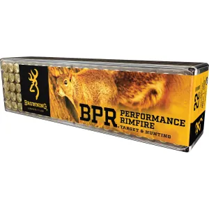Browning Ammo B194122100 BPR Performance Rimfire 22 LR 40 gr Lead Hollow Point 100 Per Box/ 10 Cs