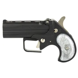 Old West Big Bore, Derringer, 38 Special, 3.5 in Barrel, Alloy Frame, Matte Finish, Black, Pearl Grips, Fixed Sights, 2 Rounds BBG38BP