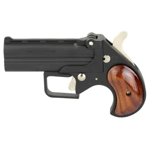 Old West Big Bore, Derringer, 380 ACP, 3.5 in Barrel, Alloy Frame, Matte Finish, Black, Rosewood Grips, Fixed Sights, 2 Rounds BBG380BR