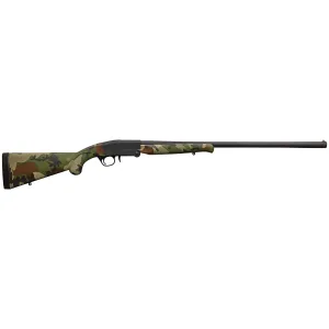 Charles Daly 101 Compact, Single Shot, 20 Gauge, 3 in Chamber, 26 in Barrel, Matte Finish, Woodlands Camo, 1 Round, Fiber Optic Front Sight, Synthetic Stock 930.335