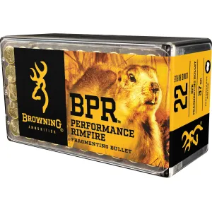Browning B194122050 BPR Performance 22LR 37gr Fragmenting 50 Per Box/20 Case Rimfire Ammunition