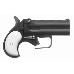 Old West Big Bore, Derringer, 9MM, 3.5 in Barrel, Alloy Frame, Matte Finish, Black, Pearl Grips, Fixed Sights, 2 Rounds BBG9BP