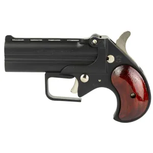 Old West Big Bore, Derringer, 38 Special, 3.5 in Barrel, Alloy Frame, Matte Finish, Black, Rosewood Grips, Fixed Sights, 2 Rounds BBG38BR