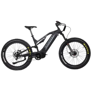 Bakcou E-bikes BSCJ19B21 Scout Jager Matte Black 19 Frame, Rohloff E-14 (500/14) Speed Hub BafangUltra Mid-Drive Motor, Electric Bike