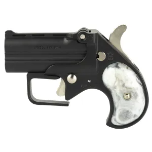 Old West Short Bore, Derringer, 9mm, 2.75 in Barrels, Matte Finish, Black, Pearl Grips, 2 Rounds, Guardian Package, Trigger Guard SBG9BP
