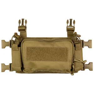 Haley Strategic Partners D3CR Micro, Chest Rig, Nylon Construction, Coyote Brown, Includes (1) Large Open Pouch, (2) Pistol Magazines, (1) Pouch & X-Harness D3CRM-1-1-COY