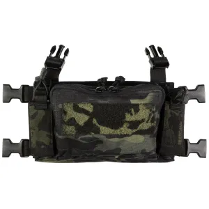Haley Strategic Partners D3CR Micro, Chest Rig, Nylon Construction, Multicam Black, Includes (1) Large Open Pouch, (2) Pistol Magazines, (1) Pouch & X-Harness D3CRM-1-1-MCB