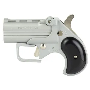 Old West Short Bore, Derringer, 380 ACP, 2.75 in Barrels, Satin Finish, Silver, Synthetic Grips, Black, 2 Rounds, Guardian Package, Trigger Guard SBG380SB
