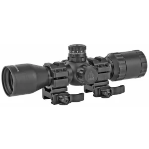 Leapers SCP-M312AOWQ, Inc. - UTG BugBuster, Rifle Scope, 3-12X32, Mil Dot Reticle, Black, 1 in Main Tube