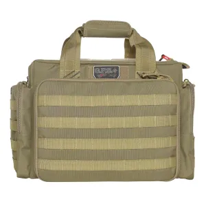 GPS Bags T1714LRT Tactical Tan 1000D Nylon Teflon Coating with Foam Cradle Holds 5 Handgunst Storage Pockets & Handgun Sleeve Includes Ammo Dump Cups