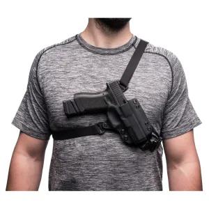 BlackPoint Tactical Outback Chest Holster, Fits 5 in 1911, Kydex Construction, Black, Right Hand 105836
