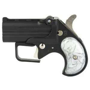 Old West Short Bore, Derringer, 38 Special, 2.75 in Barrels, Matte Finish, Black, Pearl Grips, 2 Rounds, Guardian Package, Trigger Guard SBG38BP