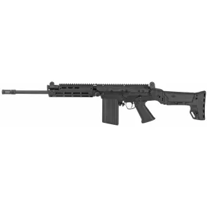 DS Arms SA58, Improved Battle Carbine, Semi-automatic Rifle, 308 Win/762NATO, 16 in Barrel, Matte Finish, Black, BRS Folding Stock, Adjustable Sights, 20 Rounds, 1 Magazine SA5816-IBC-A