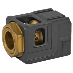 Chaos Gear Supply Qube Compensator QUBECOMPBLKGLD, Black/Gold Finish, 1/2X28 Thread Pitch QUBECOMPBLKGLD