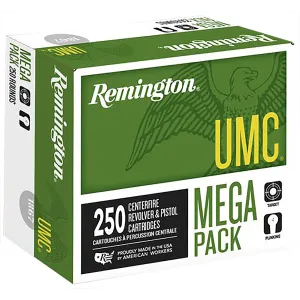 Remington 23721 UMC Mega Pack 380ACP 95gr Full Metal Jacket 250 Per Box/4 Case Centerfire, Handgun Ammunition