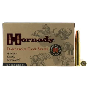 Hornady 82666 Dangerous Game 416Ruger 400gr Dangerous Game Solid 20 Per Box/6 Case Centerfire, Rifle Ammunition