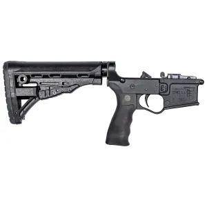 ET Arms Inc ETAGLOW201OMEGA Omega-15 Complete Lower, Polymer, Premium 6 Position ATI SR-1 Deluxe Stock, Rubber Overmolded Grip, Nano Composite Trigger, AR-15, Magazine Compatible