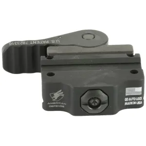 American Defense Mount, Quick Detach, Fits Trijicon MRO, Low Profile Height, Black AD-MRO-L-STD