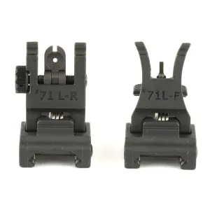 A.R.M.S., Inc. Sight, Fits Picatinny, Polymer Front and Rear Folding, Black 71LF-R