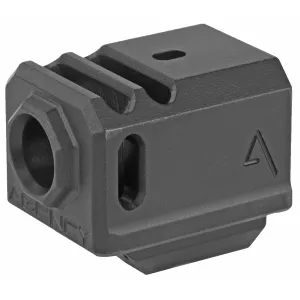 Agency Arms Gen3 Compensator 417-3-BLK, Features two chamber design-2 vertical ports and 2 side venting ports