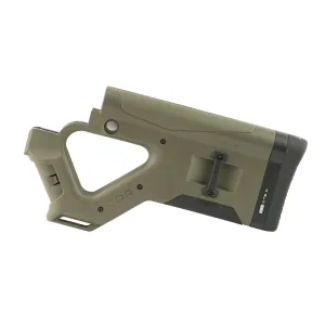 Hera USA CQR Stock, Fits Mil-Spec AR-15 Rifles and DPMS 308 Gen II, OD Green 12.14