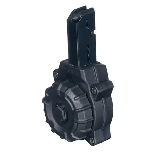 ProMag DRMA30 OEM Black Drum 30rd for 9mm Luger AR-15 Colt Carbine, SMG