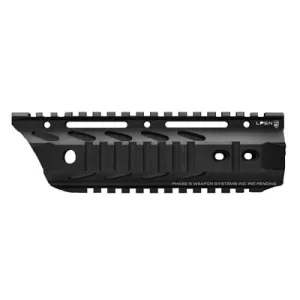 Phase 5 Weapon Systems Lo-Pro Slope Nose Free Float Rail, 7.5 in, Black Finish, Steel barrel nut and mounting hardware included, Built-in QD Mountswith Internal Stops LPSN75