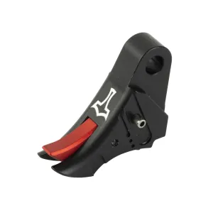 Glockmeister TYR TYRG5BLREDS, Trigger, Black Shoe/Red Safety, For Glock Gen 5 TYRG5BLREDS