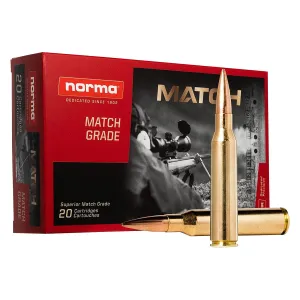 Norma Ammunition 10185442 Dedicated Precision Golden Target Match 338LapuaMag 250gr Hollow Point Boat Tail 20 Per Box/10 Case, Centerfire Rifle Ammo