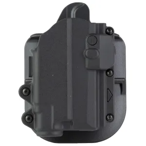 Rapid Force Rapid Force Level II Slim, Outside the Waistband Holster, Fits Sig P365/P365 SAS with Light, Polymer, Paddle Attachment, Black R2-PA-0900-R-B-L1-D