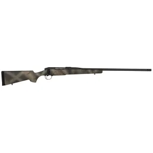 Bergara Rifles BPR3365PRC Premier Highlander 6.5 PRC 2+1 24in Omni Muzzle Brake/Threaded Barrel, Sniper Gray Cerakote, Woodland Camo Grayboe Stock