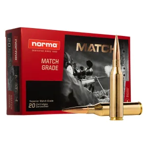 Norma Ammunition 20174602 Dedicated Precision Golden Target Match 300NormaMag 230gr Hollow Point Boat Tail 20 Per Box/10 Case, Centerfire Rifle Ammo