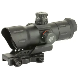 Leapers, Inc. - UTG Sight, 6 in, 38mm, Fits Picatinny, Black, Red/Green CQB T-Dot, ITA-Instant Target Aiming, with Offset QD Mount SCP-TDTDQ