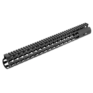 UTG Pro MTU019SSK Pro Slim Rail Handguard 15 in L Aluminum Material with Black Anodized Finish, KeyMod Slots & Picatinny Rail for AR-15