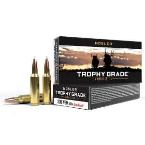 Nosler 60063 Trophy Grade 300WSM 180gr Nosler AccuBond 20 Per Box/10 Case Centerfire, Rifle Ammunition