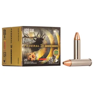 Federal P460XB1 Premium 460S&W Mag 275gr Barnes Expander BRX 20 Per Box/10 Case Centerfire, Handgun Ammunition