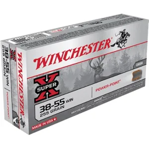 Winchester X3855 Super X 38-55Win 255gr Power Point 20 Per Box/10 Case Centerfire, Rifle Ammunition