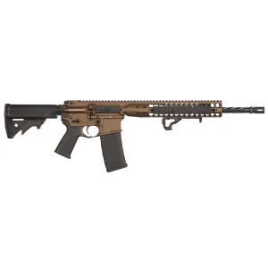 LWRC Direct Impingement Rifle ICDIR5BB16CAC Rifle, 223 Rem, 16.1 in BBL, Burnt Bronze Finish, 10Rd