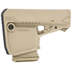 FAB Defense EXGLCOREMAGT GL-Core Survival Buttstock w/Rubber Butt Pad & Built In Mag Carrier for AR-Platform Compatible w/Mil-Spec & Commercial Tubes Tan Polymer (Tube NOT Included)