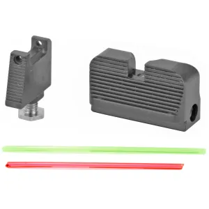 Taran Tactical Innovation Ultimate Fiber Optic Sight Set GSSF-003, Fits Glock MOS Co-Witness Height, Black Finish GSSF-003