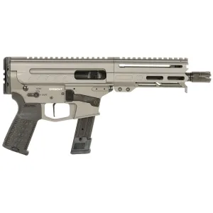 CMMG 92A682CTNG Dissent MKGS 9mm Luger 33+1 6.50, Tungsten Gray Rec, Pic Brace Adapter, 5.50 M-LOK Handguard, Left Side Charging Handle, Zeroed Linear Comp, Zeroed Drop-In Single Stage Trigger (Sig P320 Mag Compatible), Tactical Pistol
