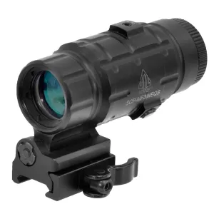 UTG SCPMF3WEQS 3x Magnifier Black Anodized 37 mm, Red Dot Sight
