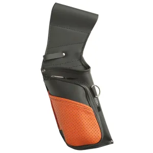 Neet N-490 Leather Field Quiver Black Leather with Orange Pockets RH RH 04238