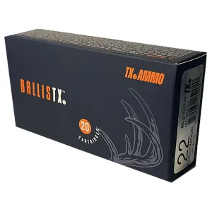 Texas Inc RTXA22C80ELDM BallisTX 22Creedmoor 80gr Extremely Low Drag Match 20 Per Box/25 Case Centerfire, Rifle Ammunition