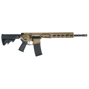 LWRC Direct Impingement Rifle ICDIR5BB16ML Rifle, 223 Rem, 16.1 in BBL, Burnt Bronze Finish, 30Rd